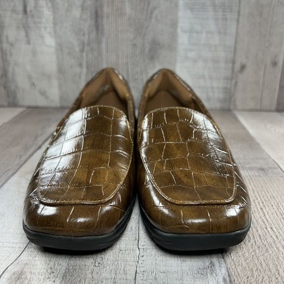 Easy Spirit Women's Seabriana 3 Loafer Slip-On Shoes Croc Print Brown Size 6.5 M - Picture 4 of 12